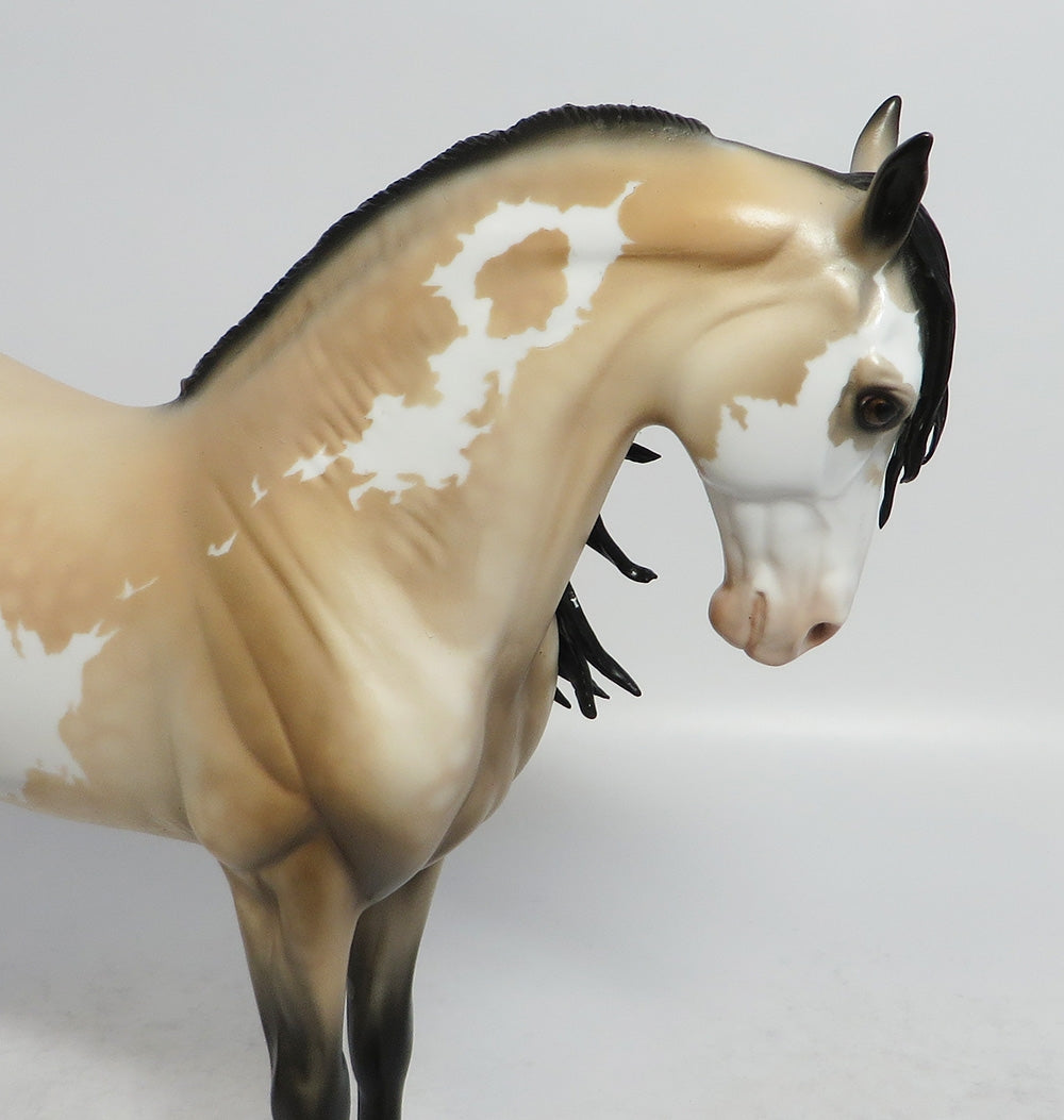 DESPACITO-OOAK BUCKSKIN PAINT ANDALUSIAN MODEL HORSE EQUINE AFFAIRE 2018