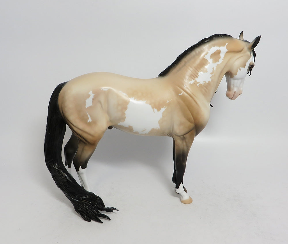 DESPACITO-OOAK BUCKSKIN PAINT ANDALUSIAN MODEL HORSE EQUINE AFFAIRE 2018