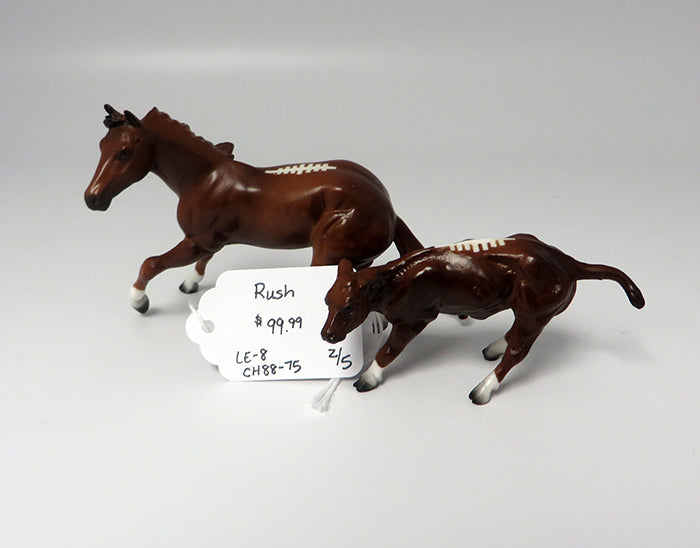 RUSH-LE-8 FOOTBALL CUTTER AND CALF CHIP MODEL HORSE 2/17
