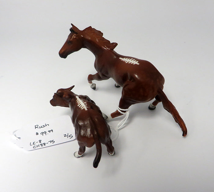 RUSH-LE-8 FOOTBALL CUTTER AND CALF CHIP MODEL HORSE 2/17