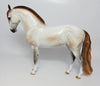 CAVIAR-OOAK DAPPLE CHESTNUT GOING GREY ANDALUSIAN MODEL HORSE 7/25/17