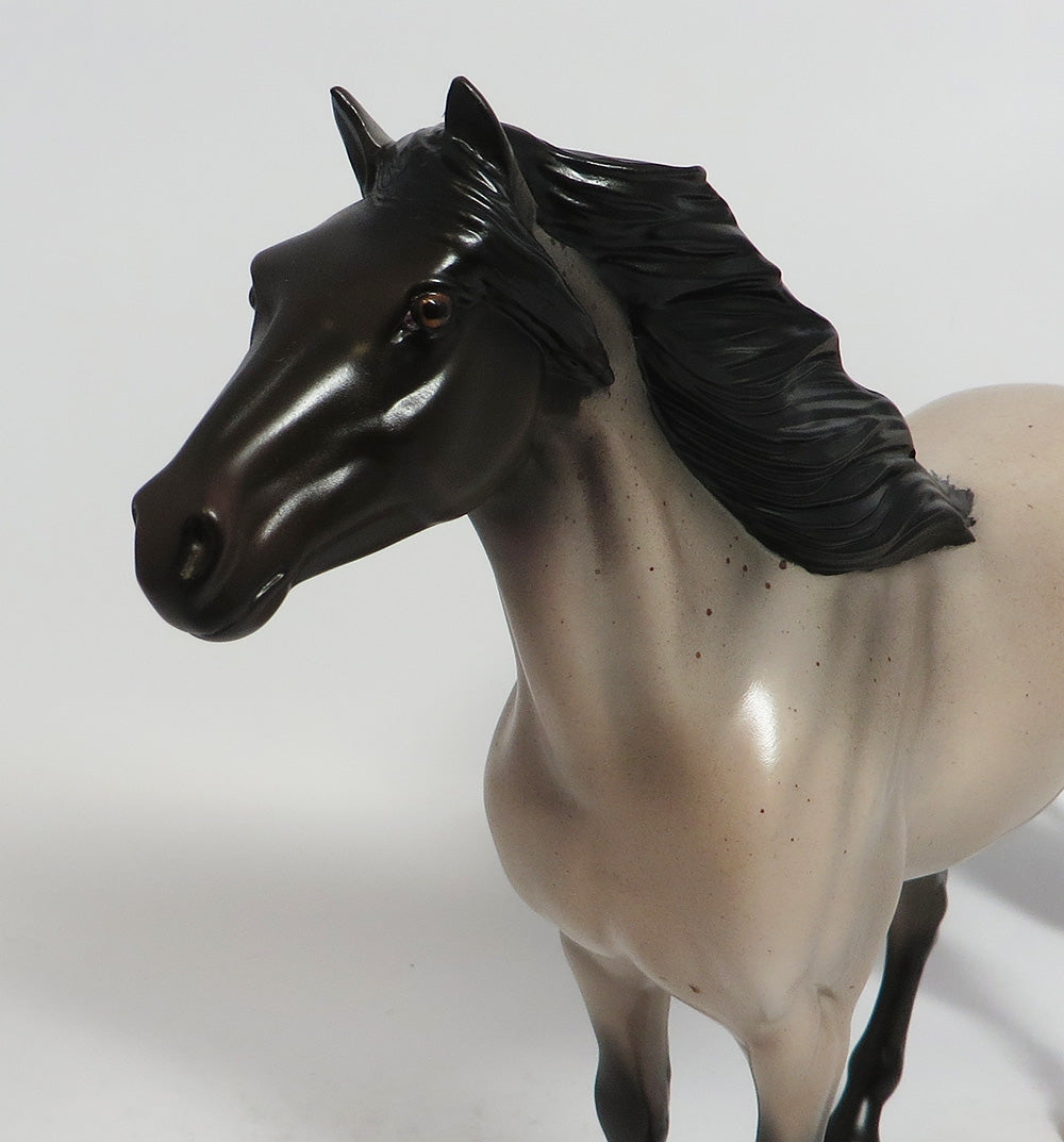 HERSHEY MOON-OOAK BAY ROAN MUSTANG MODEl HORSE MIDWEST FAIR 2018