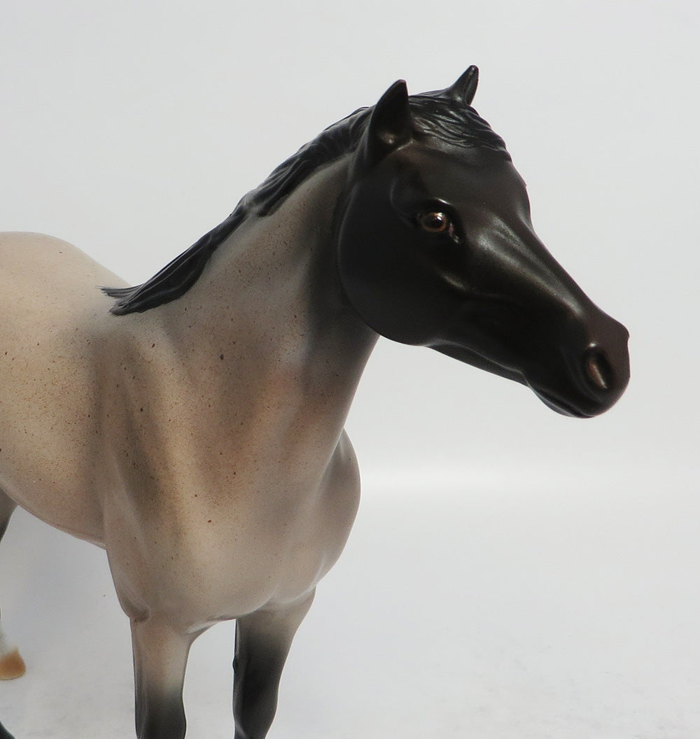 HERSHEY MOON-OOAK BAY ROAN MUSTANG MODEl HORSE MIDWEST FAIR 2018