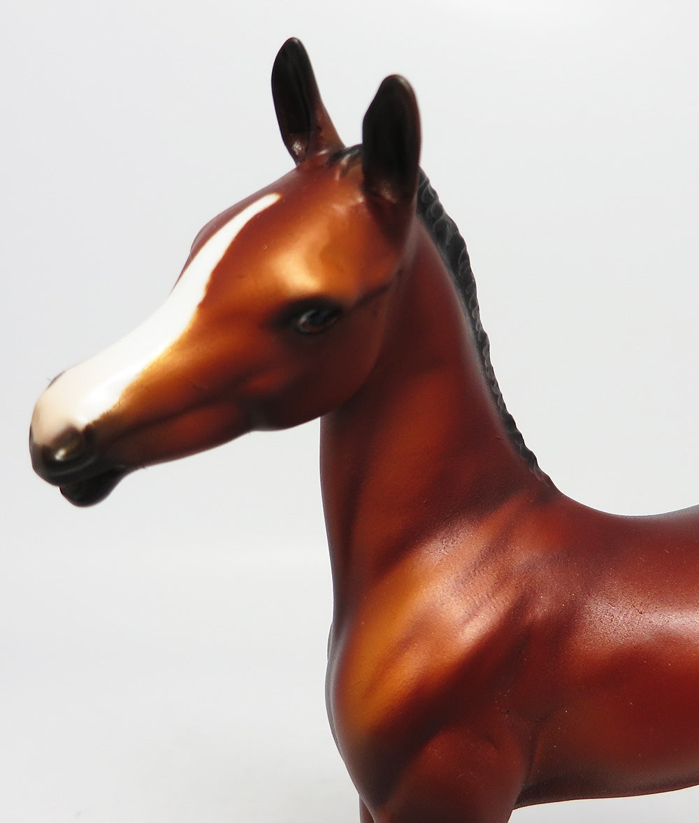 SPOTTY SOCKS-OOAK BAY PAINT FOAL MODEL HORSE 7/21/17