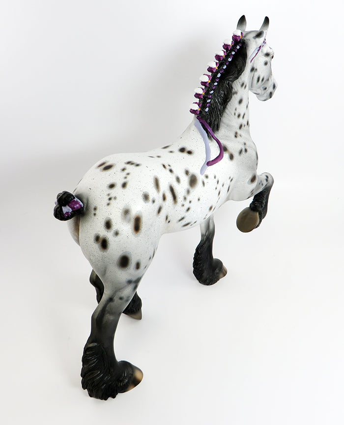 PURPLE HAZE-OOAK LOUD APPALOOSA TROTTING DRAFTER MODEL HORSE 2/9