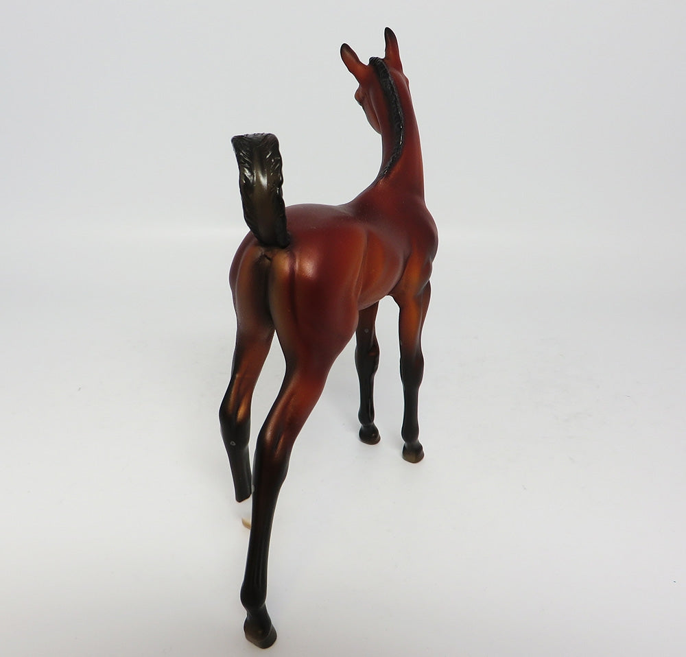 SPOTTY SOCKS-OOAK BAY PAINT FOAL MODEL HORSE 7/21/17