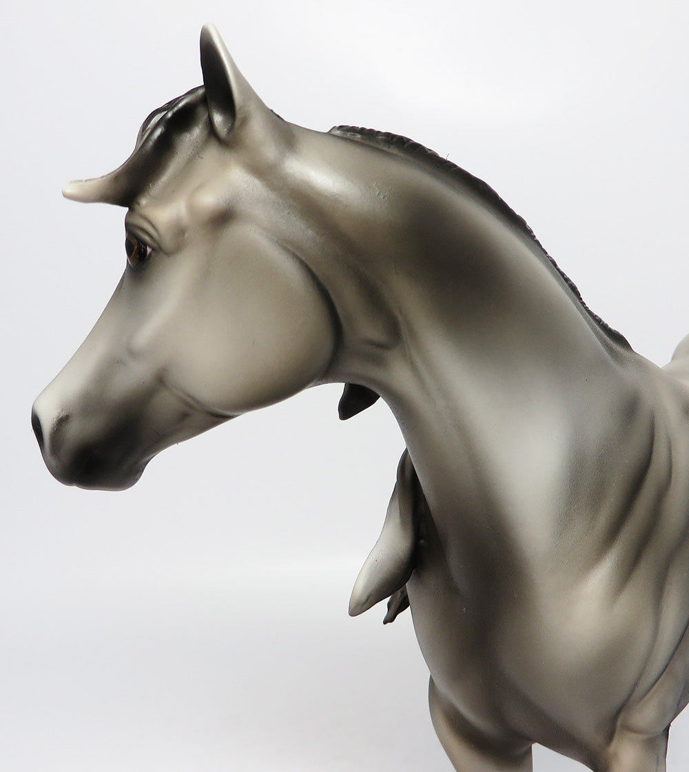 MR.TIN MAN-OOAK DAPPLE GREY ISH MODEL HORSE 7/27/17