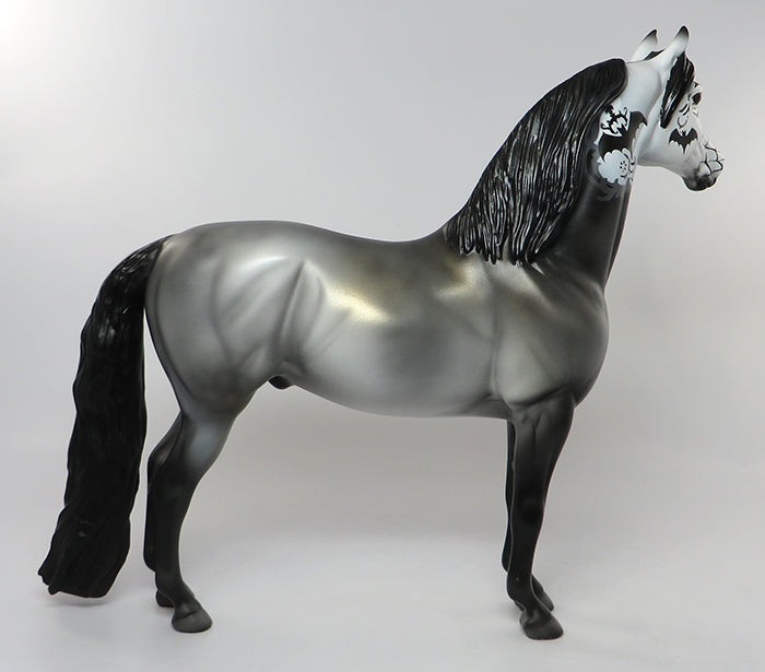 MURCIE&#39;LAGO-OOAK BATTY SUGAR SKULL MORGAN MODEL HORSE BY DAWN QUICK 9/9