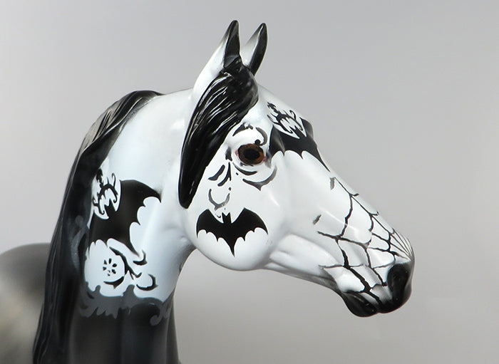 MURCIE&#39;LAGO-OOAK BATTY SUGAR SKULL MORGAN MODEL HORSE BY DAWN QUICK 9/9
