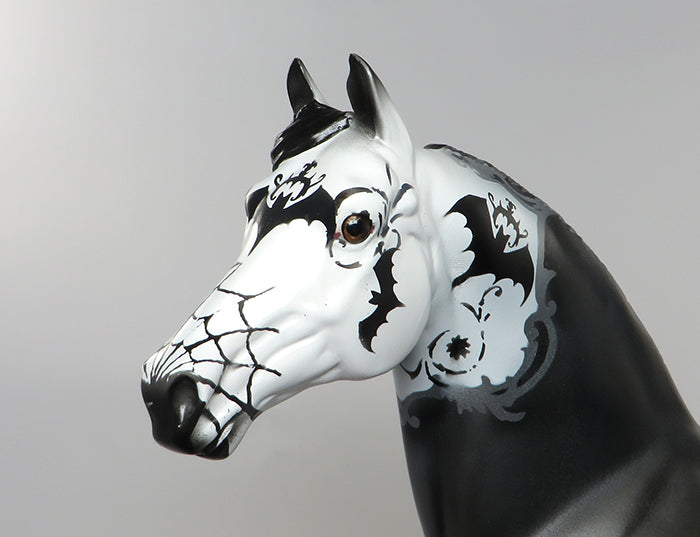 MURCIE&#39;LAGO-OOAK BATTY SUGAR SKULL MORGAN MODEL HORSE BY DAWN QUICK 9/9