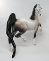 ROSITA-OOAK ROSE DAPPLE GREY SADDLEBRED SUGAR SKULL MODEL HORSE BY DAWN QUICK 9/9