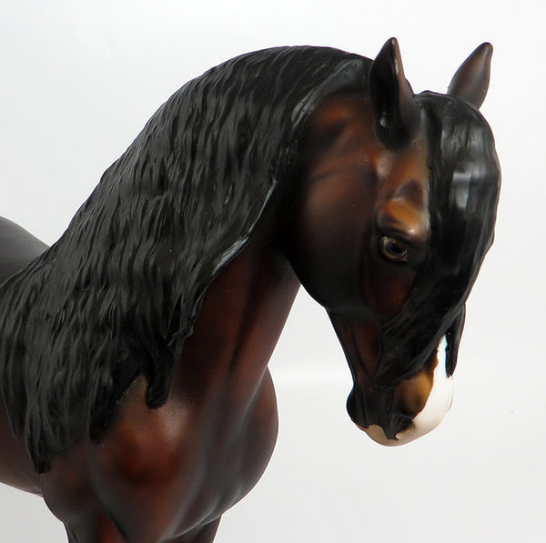 GLOW-OOAK DAPPLE BAY PUDDLE TAIL ANDALUSIAN MODELHORSE BY DAWN QUICK 2 ...