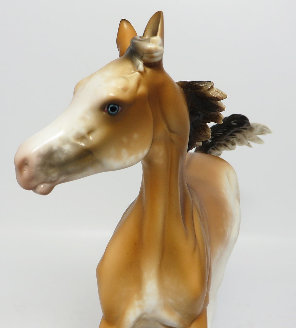 MAU TAI-OOAK BUCKSKIN SABINO YEARLING MODEL HORSE 7/26/17