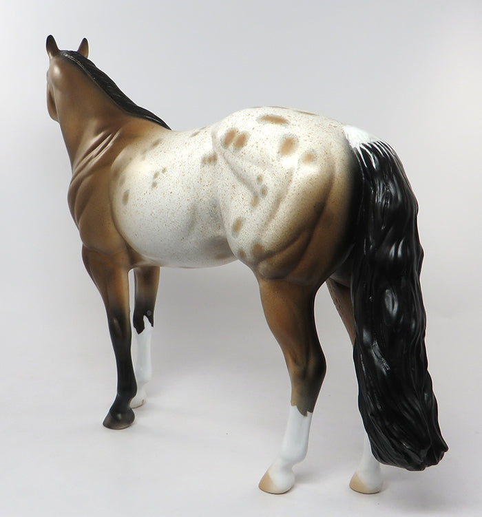 KANE-OOAK BUCKSKIN APPALOOSA ISH MODEL HORSE 9/9