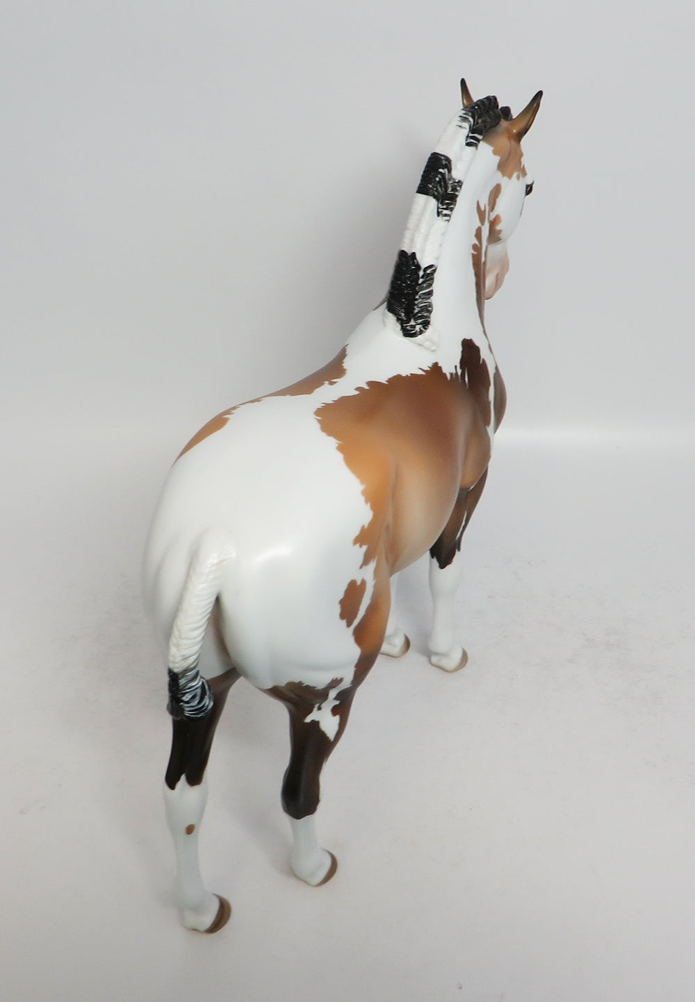 GRANDE-OOAK BUCKSKIN PAINT ANDALSUAN MODEL HORSE BY DAWN QUICK MODEL HORSE 2-23-18