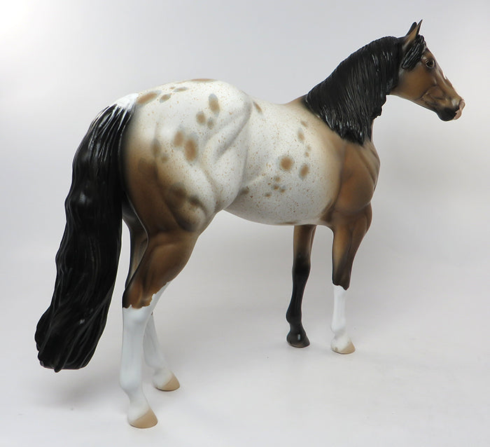 KANE-OOAK BUCKSKIN APPALOOSA ISH MODEL HORSE 9/9