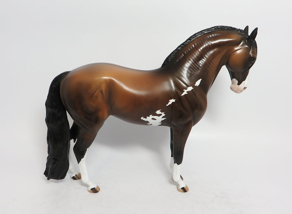 MANDRAKE-LE-3 SOOTY BUCKSKIN PAINT ANDALUSIAN MODEL HORSE BY DAWN QUICK 2-23-18