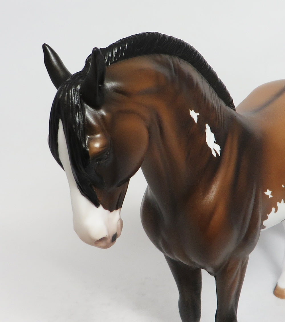 MANDRAKE-LE-3 SOOTY BUCKSKIN PAINT ANDALUSIAN MODEL HORSE BY DAWN QUICK 2-23-18