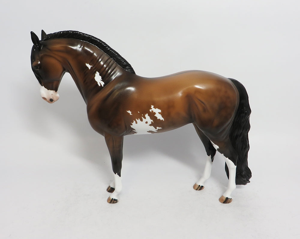 MANDRAKE-LE-3 SOOTY BUCKSKIN PAINT ANDALUSIAN MODEL HORSE BY DAWN QUICK 2-23-18