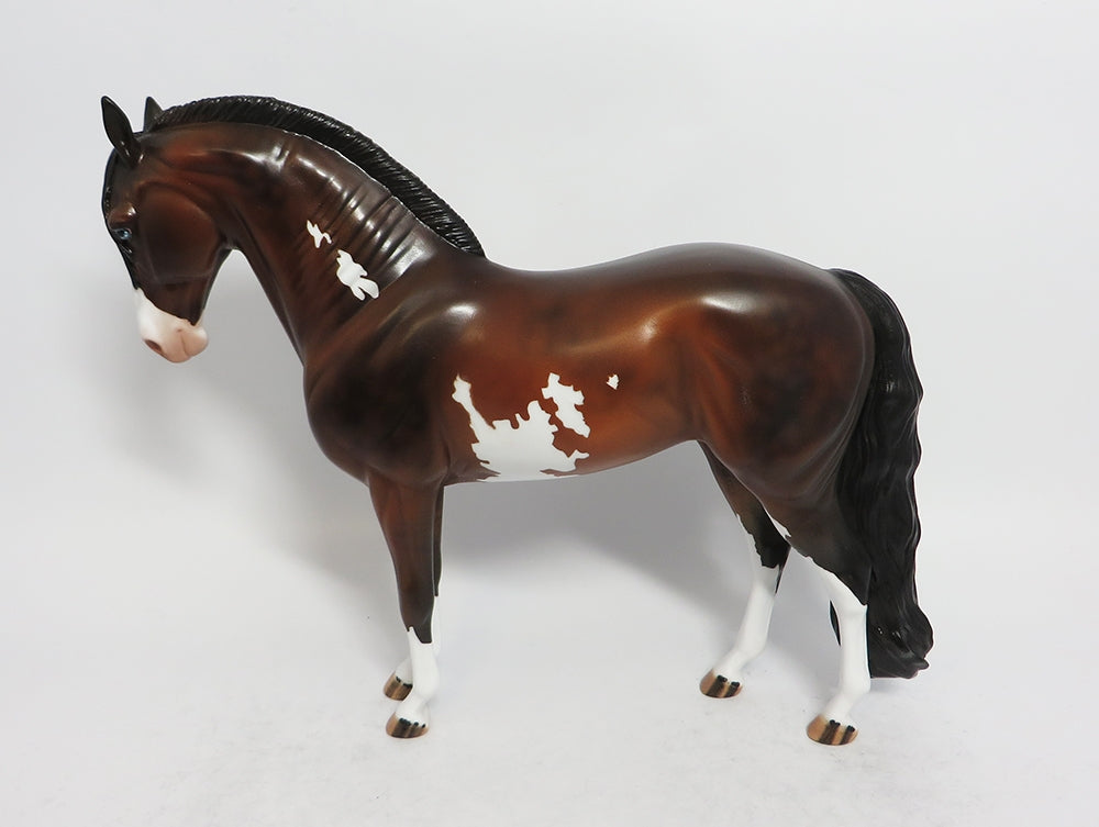 MAN OF FORTUNE-OOAK BAY PAINT ANDALSUAIN MODEL HORSE BY DAWN QUICK 2-23-18