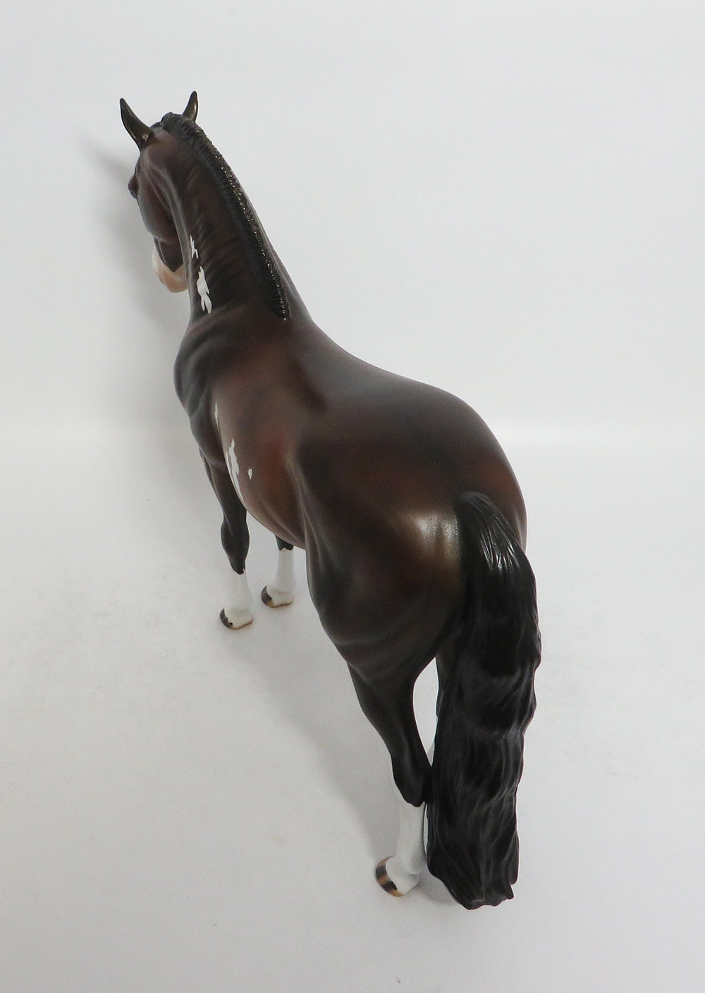 MAN OF FORTUNE-OOAK BAY PAINT ANDALSUAIN MODEL HORSE BY DAWN QUICK 2-23-18