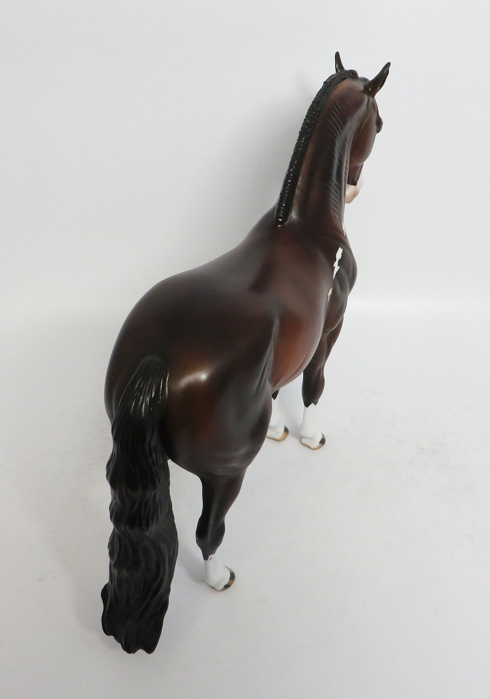 MAN OF FORTUNE-OOAK BAY PAINT ANDALSUAIN MODEL HORSE BY DAWN QUICK 2-23-18