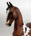 CRUSHER-OOAK BAY MAPPED PAINT SADDLEBRED MODEL HORSE BY DAWN QUICK 2/9