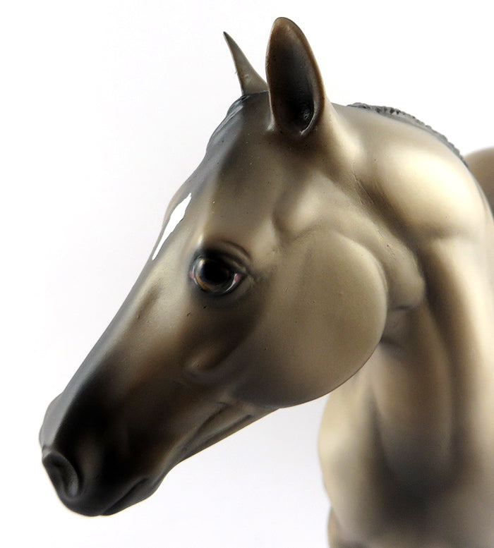 MENTETH-OOAK BUCKSKIN DUN ISH MODEL HORSE BY DAWN QUICK 9/15