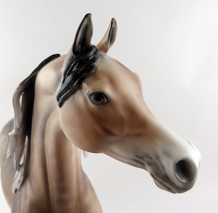 DUNSINANE-OOAK STAR DAPPLED ROSE GREY ARABIAN MODEL HORSE BY DAWN QUICK 9/15