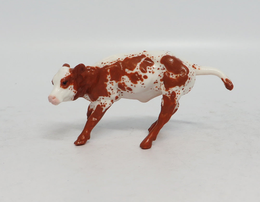 JUNE - OOAK BROWN SPECKLED COW CHIP BY ANDREA EA2018