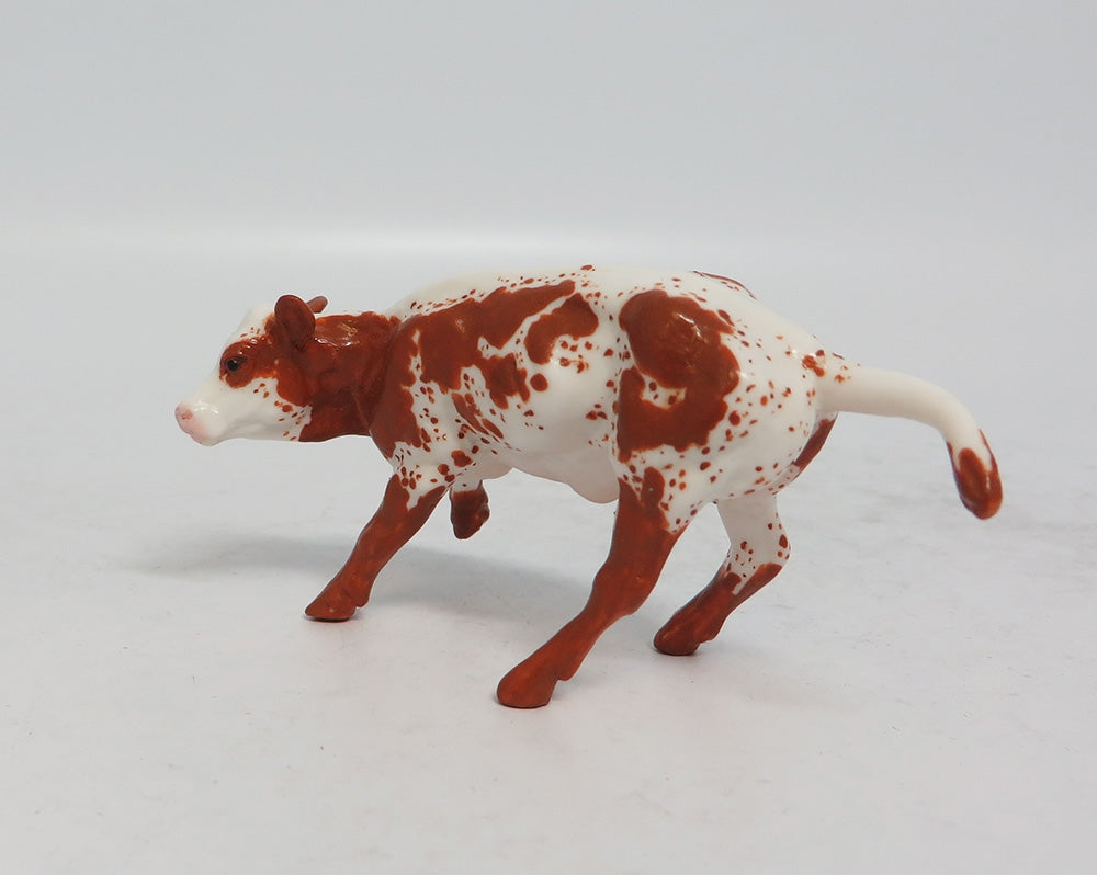 JUNE - OOAK BROWN SPECKLED COW CHIP BY ANDREA EA2018