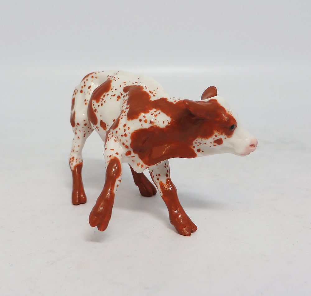 JUNE - OOAK BROWN SPECKLED COW CHIP BY ANDREA EA2018