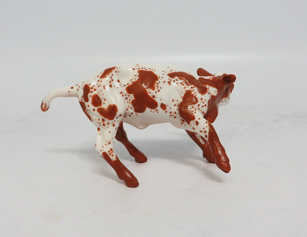 JUNE - OOAK BROWN SPECKLED COW CHIP BY ANDREA EA2018
