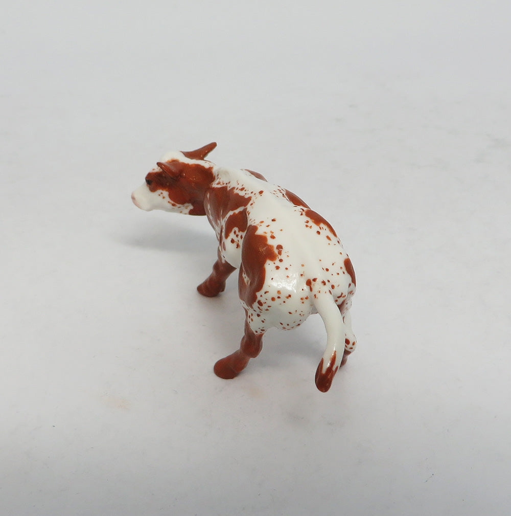 JUNE - OOAK BROWN SPECKLED COW CHIP BY ANDREA EA2018