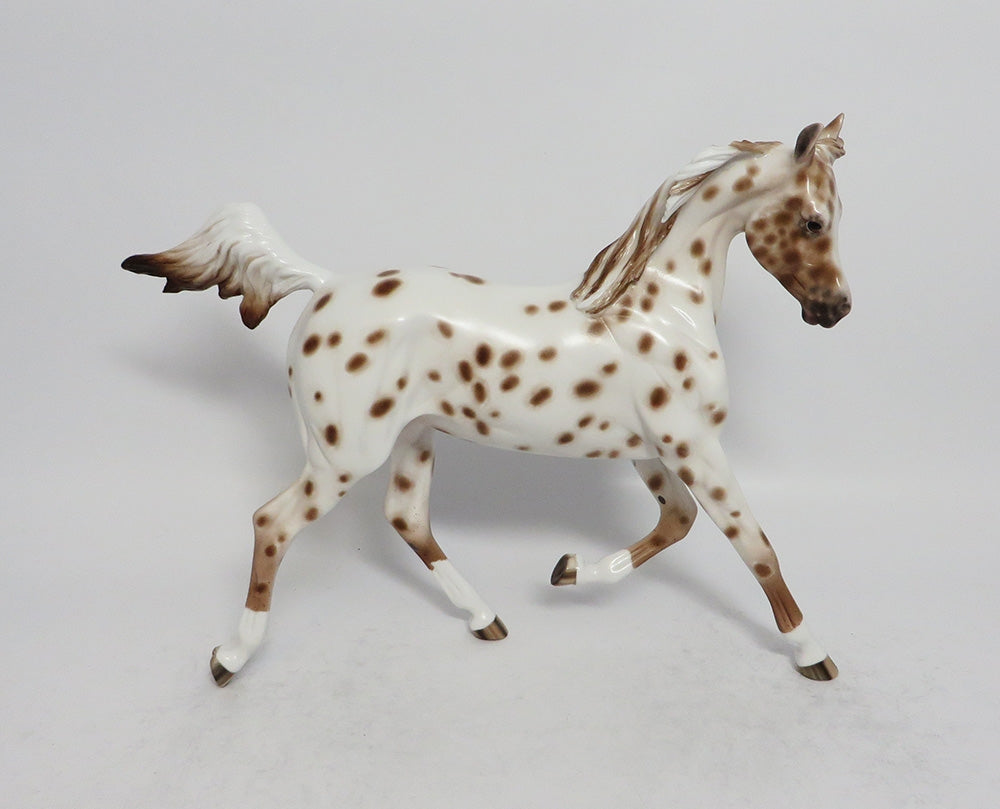 FUR ELSIE-OOAK CHESTNUT LEOPARD YEARLING MODEL HORSE BY SHERYL LEISURE 3-1-18