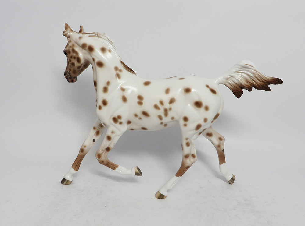 FUR ELSIE-OOAK CHESTNUT LEOPARD YEARLING MODEL HORSE BY SHERYL LEISURE 3-1-18