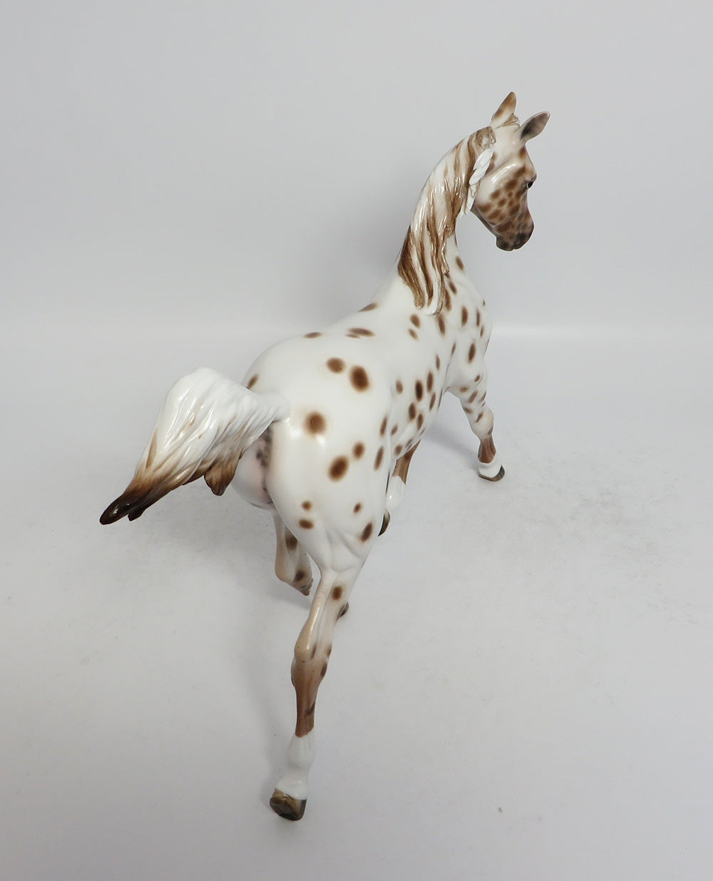 FUR ELSIE-OOAK CHESTNUT LEOPARD YEARLING MODEL HORSE BY SHERYL LEISURE 3-1-18