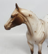 CLARE DE LUNA-OOAK VARNISH ROAN APPALOOSA ISH MODEL HORSE BY SHERYL LEISURE 3-1-18