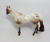 CLARE DE LUNA-OOAK VARNISH ROAN APPALOOSA ISH MODEL HORSE BY SHERYL LEISURE 3-1-18