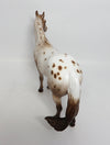 CLARE DE LUNA-OOAK VARNISH ROAN APPALOOSA ISH MODEL HORSE BY SHERYL LEISURE 3-1-18