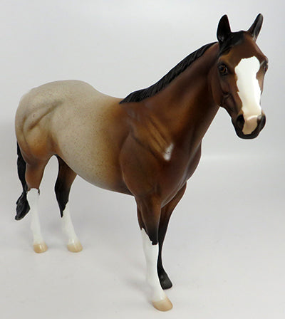SEETHER-OOAK BAY ROAN ISH MODEL HORSE 2/10
