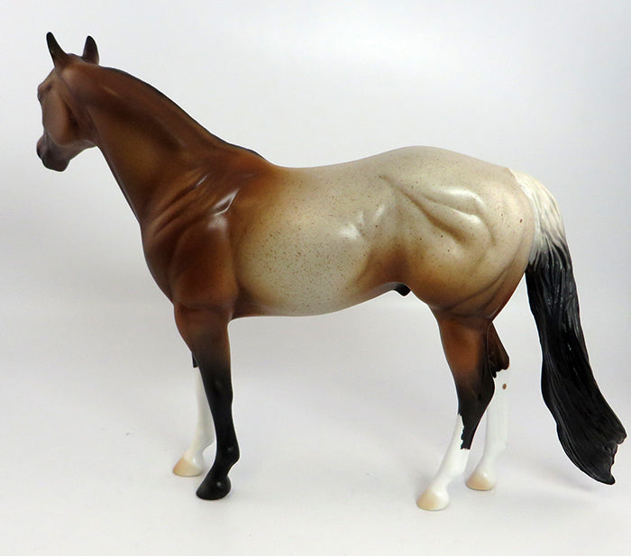 SEETHER-OOAK BAY ROAN ISH MODEL HORSE 2/10