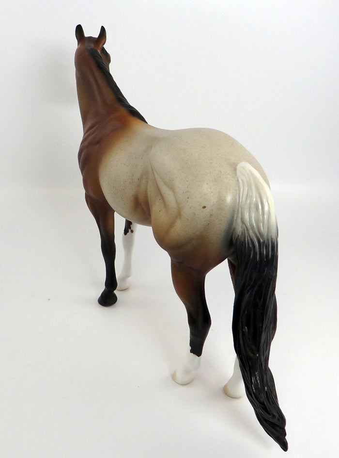 SEETHER-OOAK BAY ROAN ISH MODEL HORSE 2/10