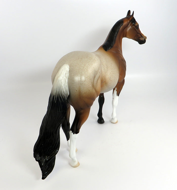 SEETHER-OOAK BAY ROAN ISH MODEL HORSE 2/10