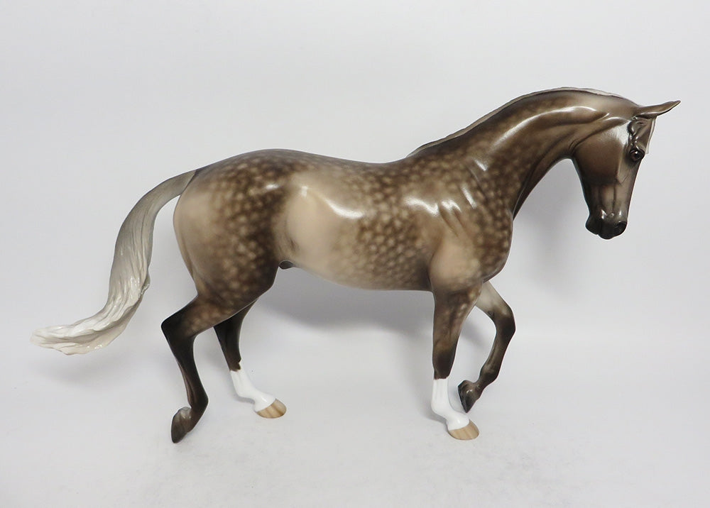 FIGARO-OOAK SILVER DAPPLE THOROUGHBRED MODEL HORSE BY SHERYL LEISURE 3-1-18
