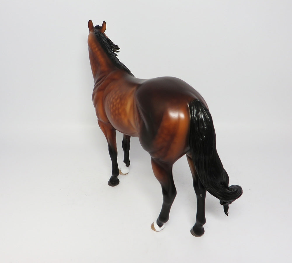 MOJO-OOAK DAPPLE BAY ISH MODEL HORSE SHERYL LEISURE 8/3/17