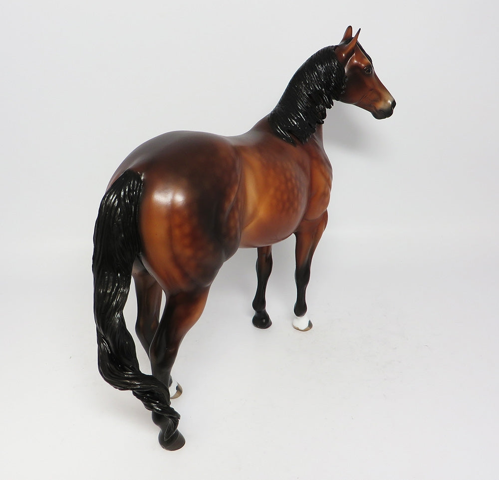 MOJO-OOAK DAPPLE BAY ISH MODEL HORSE SHERYL LEISURE 8/3/17