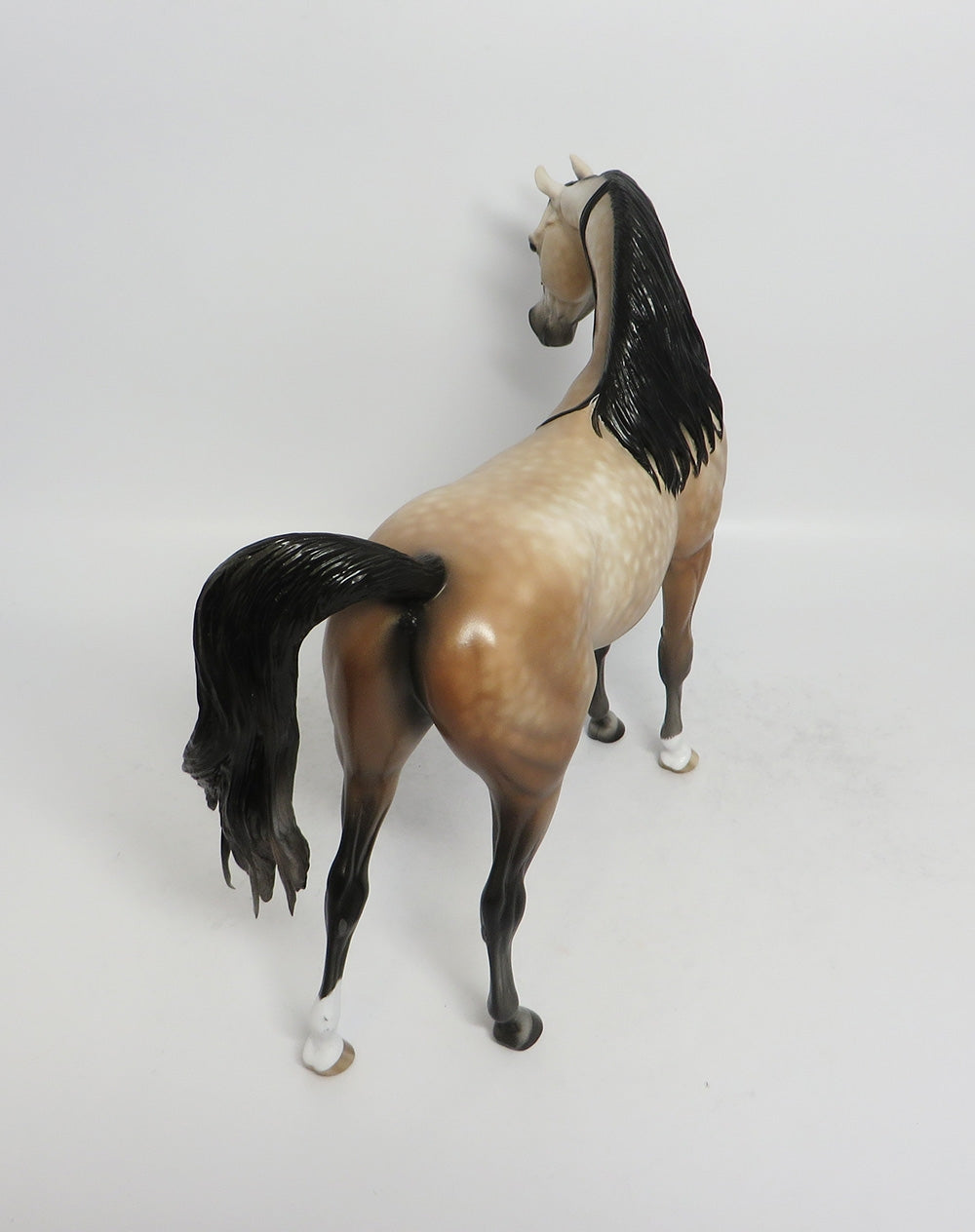 ODE TO JOY-OOAK BAY GOING GREY ARABIAN MODEL HORSE BY SHERYL LEISURE 3-1-18