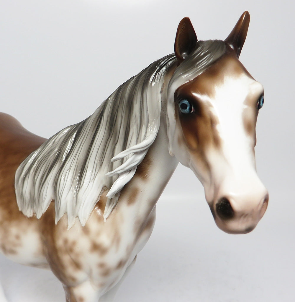 IAMA HEARTBREAKER-OOAK BAY GOING GREY SABINO ISH MODEL HORSE BY SHERYL LEISURE 7/28