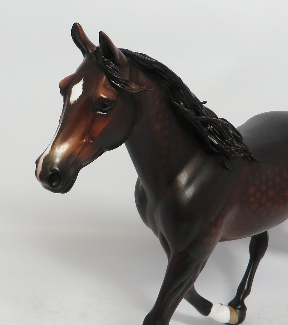 FLOWER DUET-OOAK SUNBURNT BLACK PALOUSE MODEL HORSE BY SHERYL LEISURE 3-1-18
